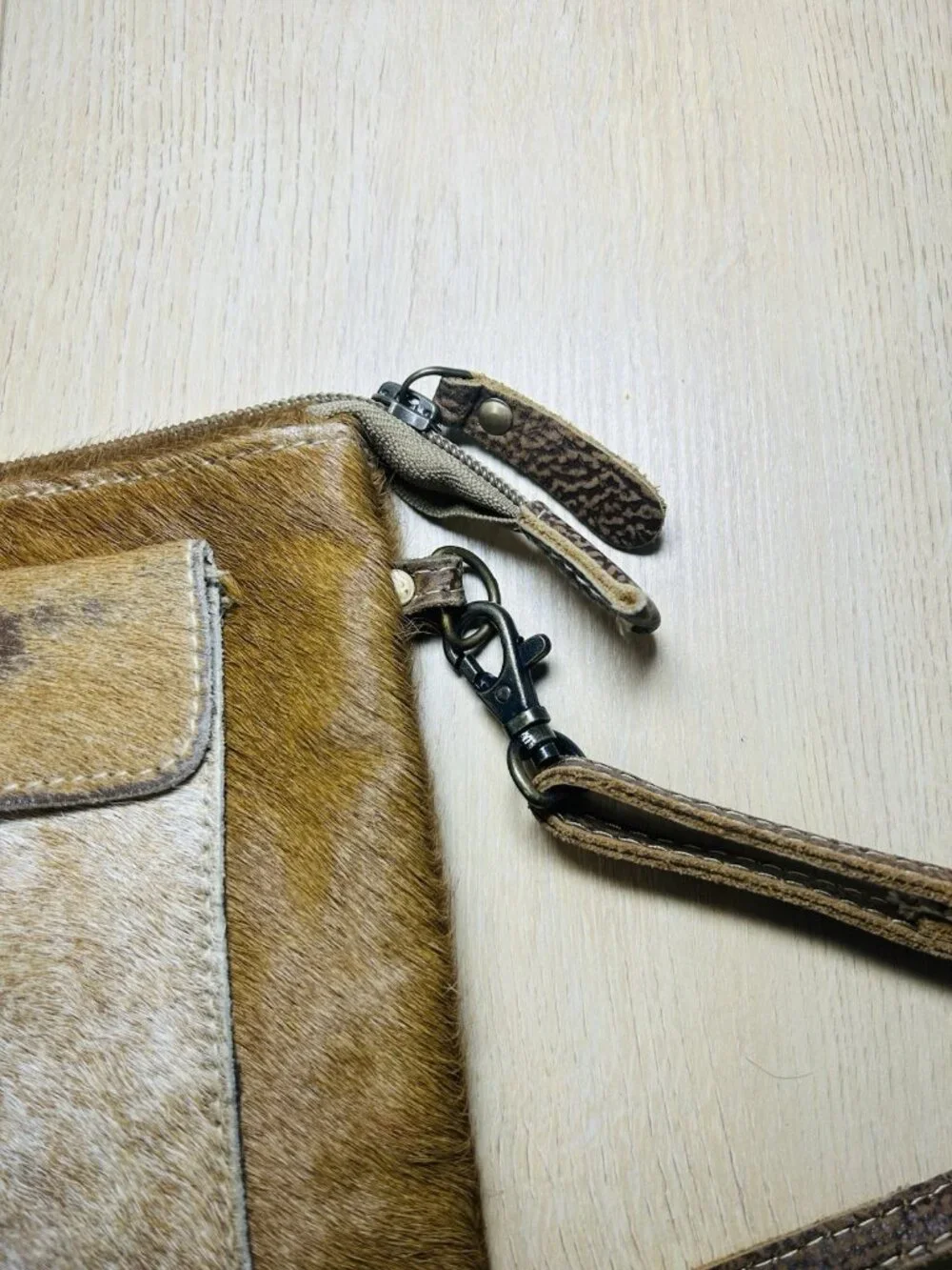 Myra Bag Crossbody Bag Womens Small Brown Cow Print Hair On Leather Western